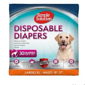 Simple Solution Disposable Dog Diapers, Female Dog Diapers,